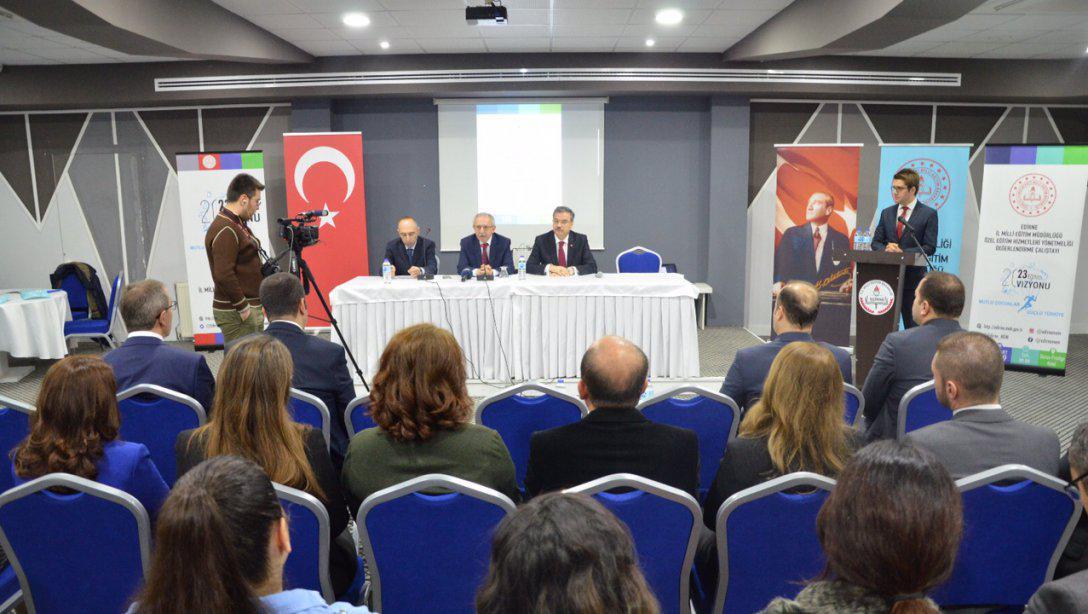Genel Müdürümüz Sayın Ahmet Emre BİLGİLİ, Edirnede düzenlenen "Özel Eğitim Koordinasyon Toplantısına katıldı.