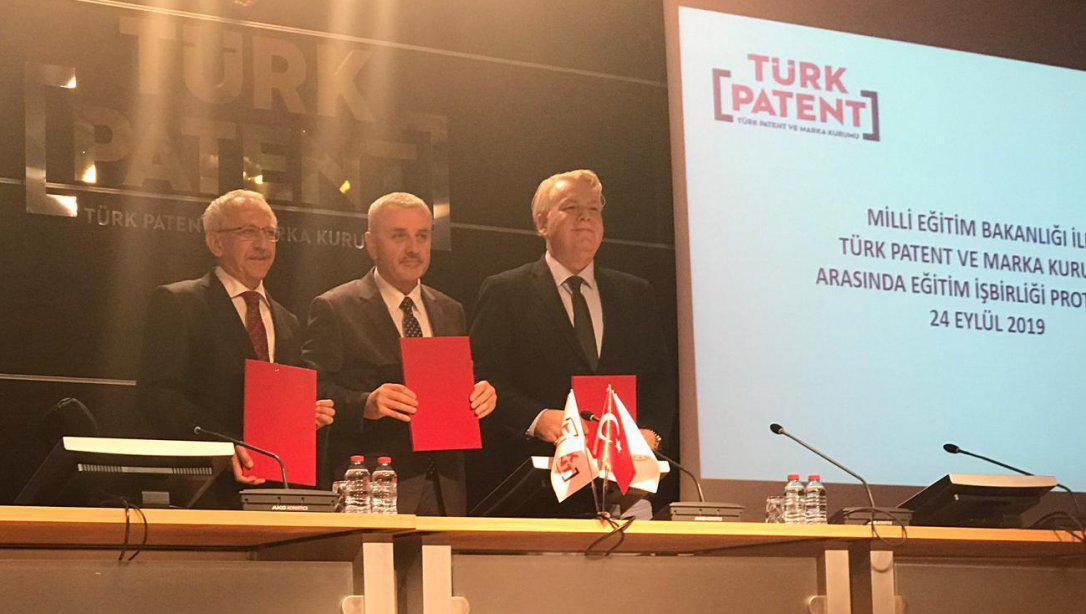 Milli Eğitim Bakanlığı ile Türk Patent ve Marka Kurumu Arasında Eğitimde İşbirliği Protokolü İmzalandı